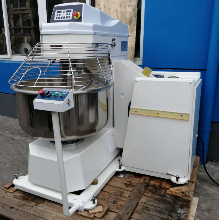 Головы оборудования пищевой промышленности коммерчески вверх по спиральные скорости смесителя теста 2 смешивая наклоняя ведро