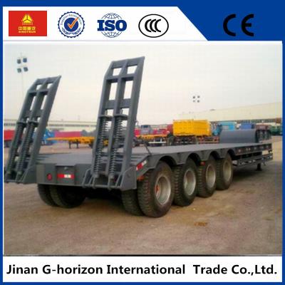 High Loading Capacity Low Bed Semi Trailer 3 Axle 60T 7950+1305+1305 mm Wheelbase