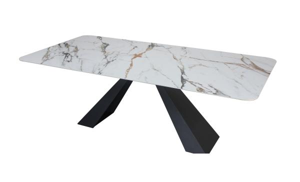 Italian High End Dining Room Furniture Steel Dinning Table Sets Luxury 6 Chairs Modern Marble