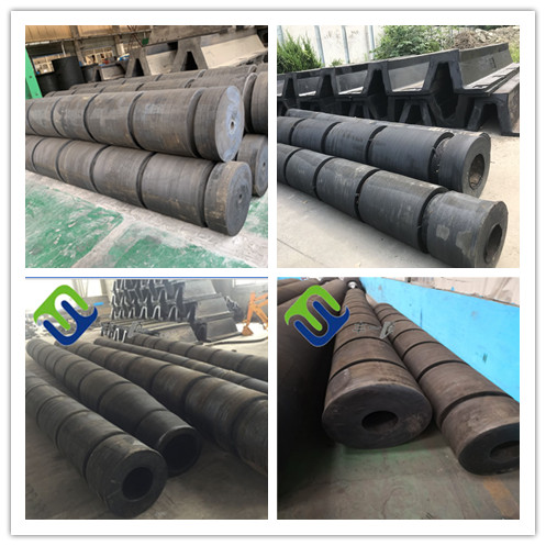 Ship Protecting Tugboat W Rubber Fenders Vertical Used For STS