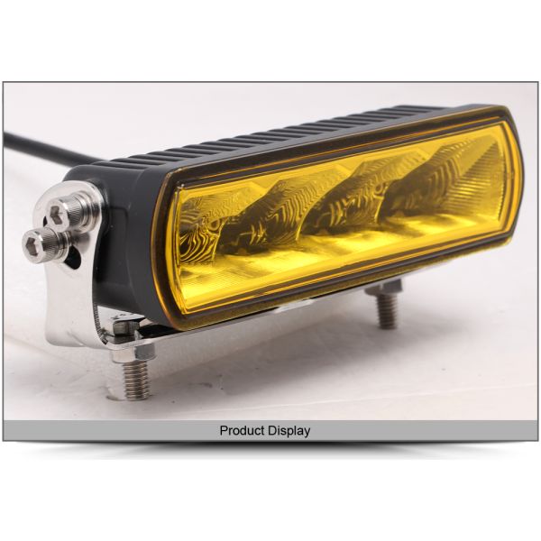 6 Inch 20W Slim LED Work Light Bar Amber Fog Drive Lamps For Offroad Trucks Boat ATV 4x4 4WD Marine Trailer Driving Barr