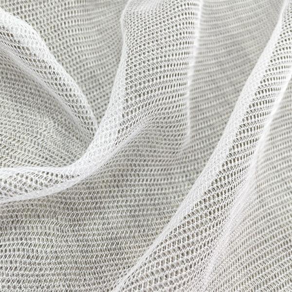 Grey Jersey Knitted Fabric 100% Polyester Tricot Mesh For Lining Of Shoes