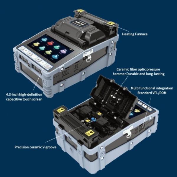 Splicer de fusion personnalisé splice de fibre optique 7 seconde soudage à fusion rapide trois en un opm multifonctionnel vfl Novker NK-3S