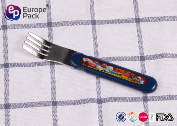 Professional Food Grade Kids Cutlery Set Plastic Stainless Steel Fork  21G
