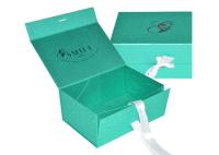 Fechamento magnético feito sob encomenda Flip Lid Cardboard Shoe Boxes com logotipo carimbado da folha de prata