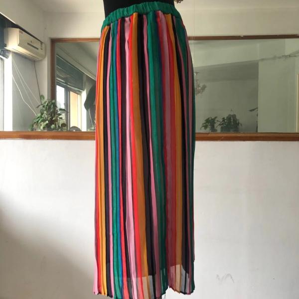 Casual Printed Women's Skirts Clothing 100% Polyester Ladies Long Skirts