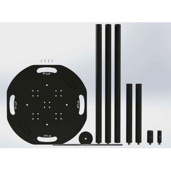 T-Light Stand with 60KG Load-Bearing Capacity Made of Aluminum Alloy and Iron in Black for Stage Lighting