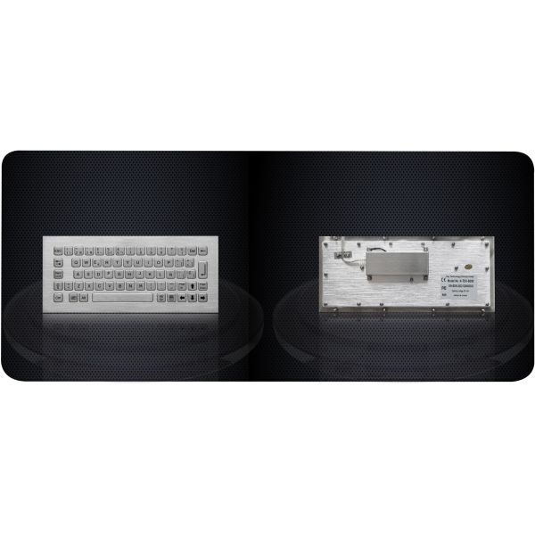 Dustproof Top Panel Mounting Stainless Steel Keyboard With USB Or PS2 Interface