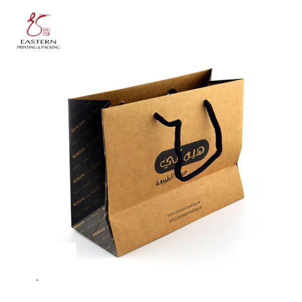 Выбивать штемпелюющ напечатанный бумажный подарок кладет Biodegradable цвет в мешки CMYK