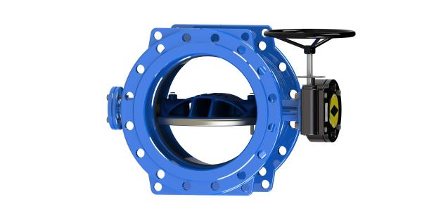 DI Disc Stainless Steel Butterfly Control Valve Epoxy Coated With Worm Gear