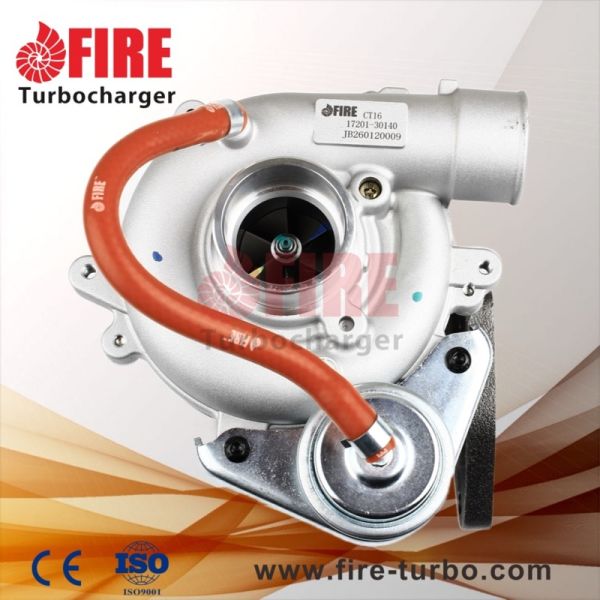 CT16 Turbocharger for Toyota Hilux Vigo Fortuner Hiace with 2KD-FTV Engine Oil-cooled K418 Turbine Wheel 17201-30140