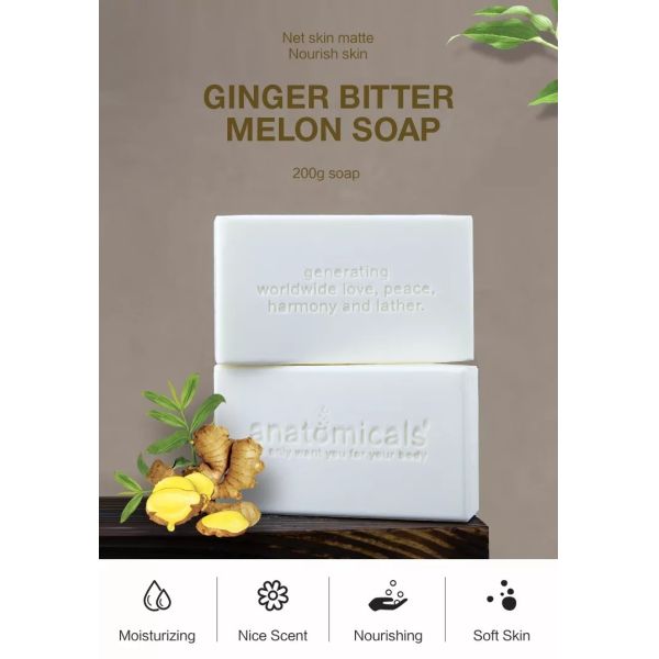 OEM ODM Handmade Soap Bar Palm Essencial Oil Ginger Root Extract Organic Bath Beauty