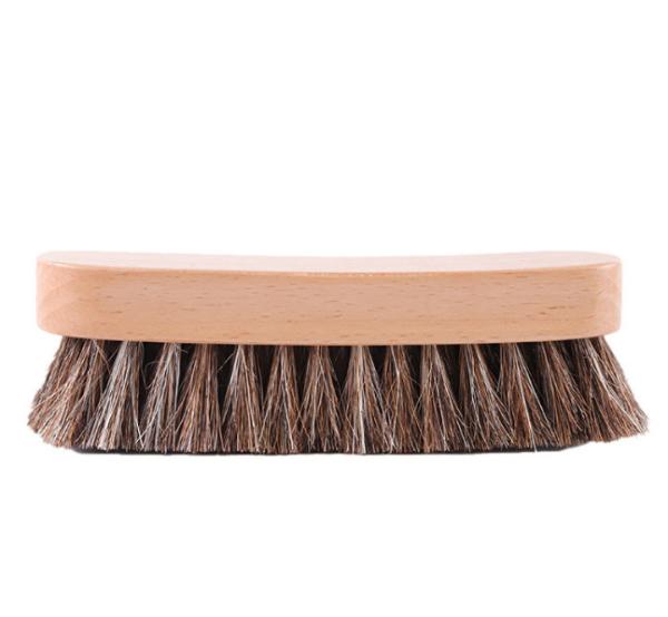 Wooden Horsehair Shine Shoes Polish Brushes Leather Shoes Boots Care Clean Daubers Applicators Suede Cleaner Brush