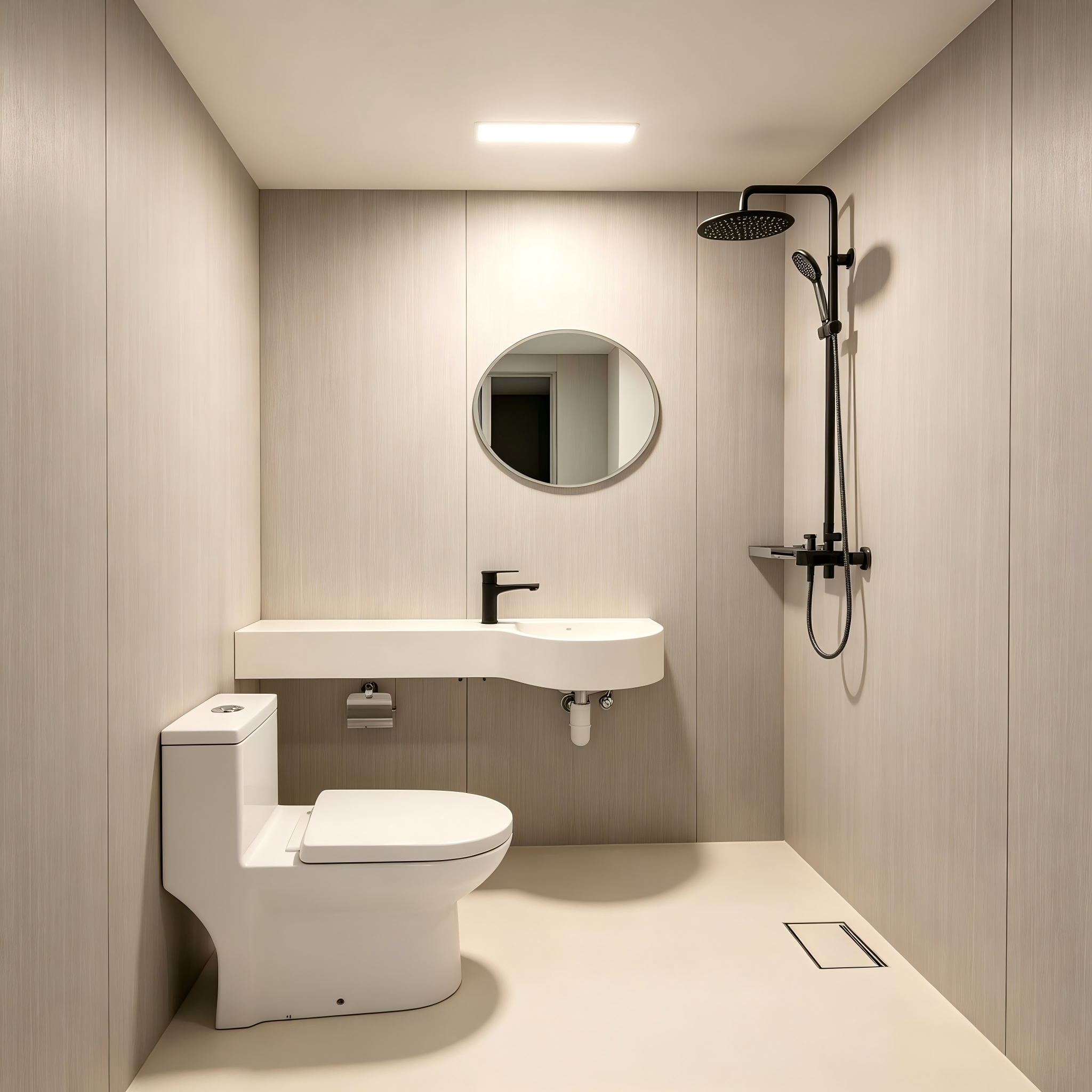SMC Integrated Shower Enclosures: Durable Wet/Dry Separation
