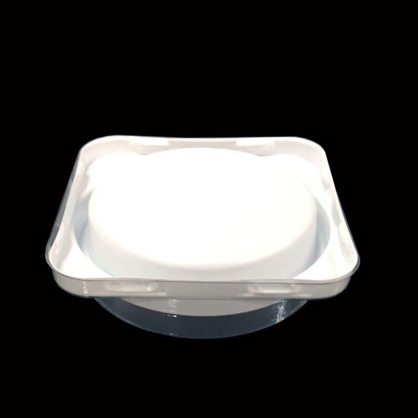Food Grade PET Mousse Cake Packaging Box With Clear Lid And White Base