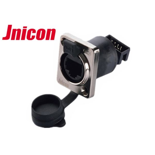 IP65 Waterproof Data Connector , 8 Pin Header Panel Signal Cable Connectors