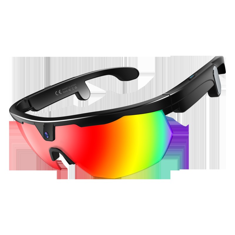 W640 AI Smart Glasses for Cycling Running & Driving-1080P Camera Voice & App Control IP66 Waterproof Magnetic Charging