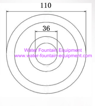 Diameter 110mm Underwater Fountain Lights 5w Submersible Pond Fountain Lighting