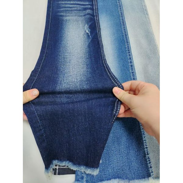 Tejido de mezclilla estilo sarga con spandex alto de 8.5 oz, 10S, para jeans, stock disponible