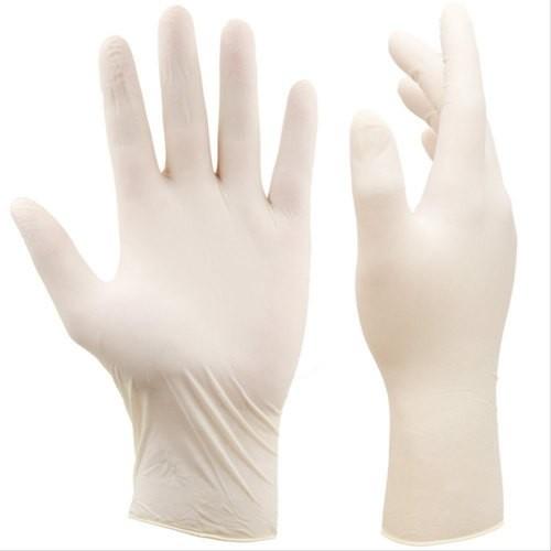 Luvas livres do látex do exame do agregado familiar do pó médico descartável descartável estéril das luvas do látex