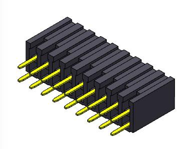 Female Header Connector 2.00mm Dual Row Dip TYPE 2*2PIN To 2*40PIN H=7.20mm