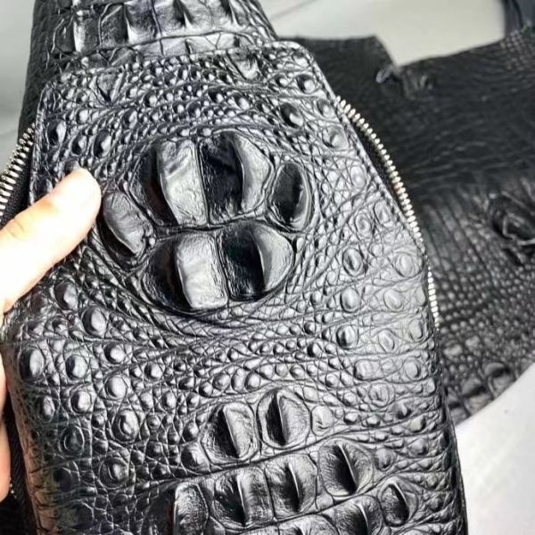 Authentic Crocodile Skin Men's Small Chest Bag Cross Shoulder Bag Genuine Exotic Alligator Leather Male Messenger Bag