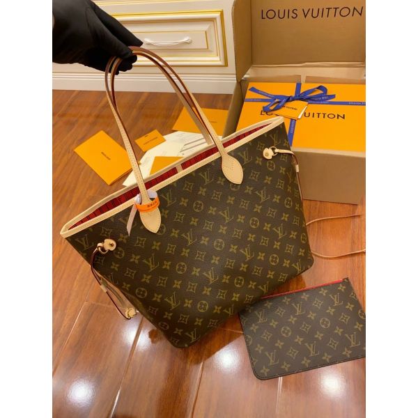 Кожа -степени Neverfull Mm холста вензеля пинка сумки вензеля Louis Vuitton дизайнерская итальянская