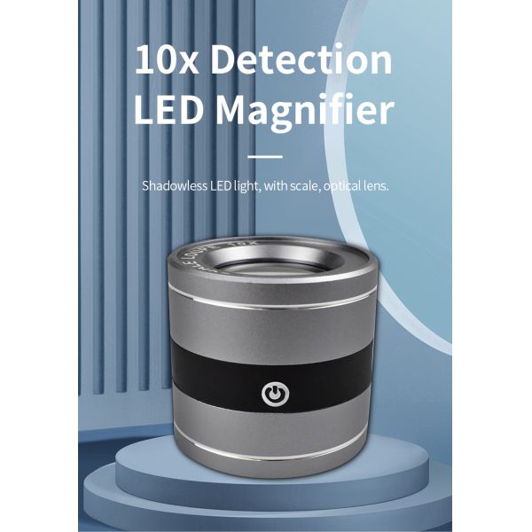 10X Magnification Jewelry Screen Magnifier with UV Anti-Counterfeiting and Graduated Scale for Precise Identification