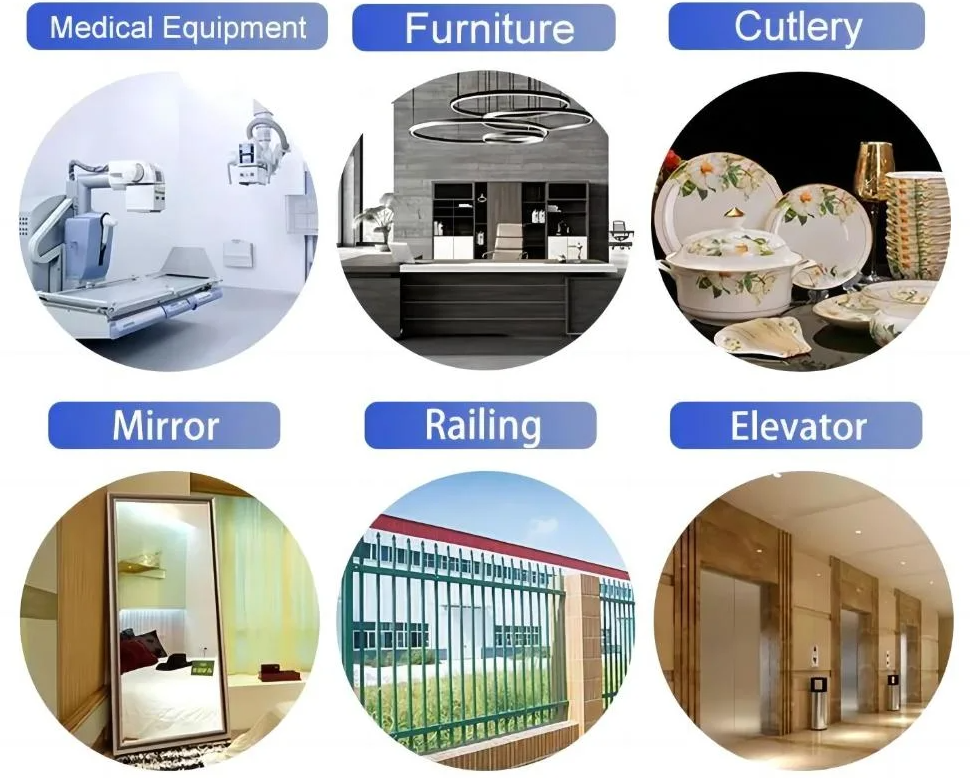 AISI 201 202 304 316 316L 310S 309S 420 430 409 410 904L 2b/Ba/Hl 8K Superficie del espejo Hoja de acero inoxidable laminada en frío