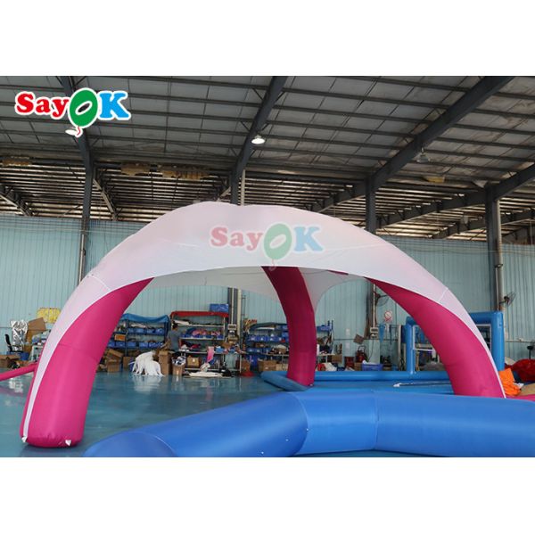 Event Sponsored X Shape Inflatable Spider Tent Advertising Promo Tent White And Pink 	Inflatable Air Tent