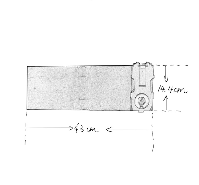 Vorwerk Kobold VK118/119/120/121/122/ET340 34g 43*14.4cm Vacuum Cleaner Paper Bags