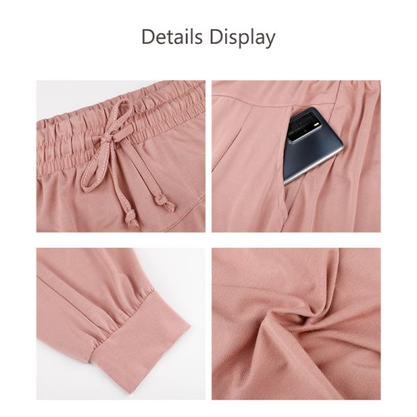 Champion Women's Jersey Joggers Pocket Yoga Pants Loose Breathable