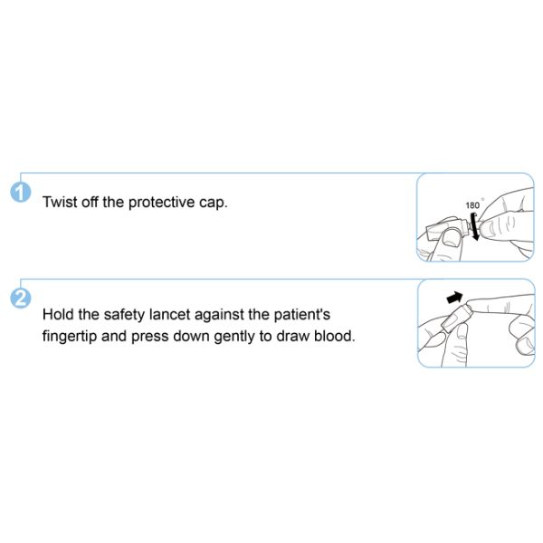 Sterile Auto Lancet with Fully Concealed Retractable Needle, 21G 2.2mm
