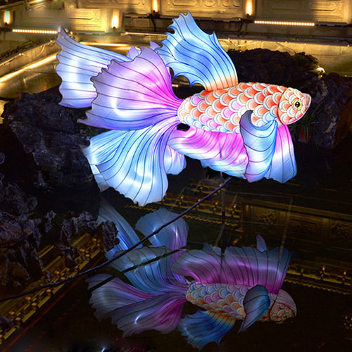 Holiday Decoration Chinese Silk Lantern Lighting Festival Exhibition 110V or 220V