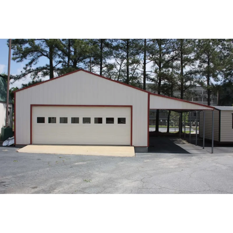 Galvanized Steel Frame Prefabricated Steel Garage with Customizable Design and Wind Load Up to 300 km/h