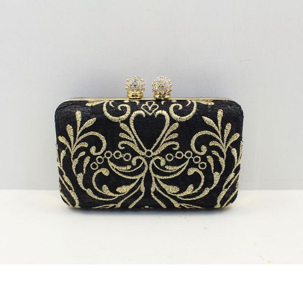 The new European and American fashion evening bags diamond buckle Ms. Clutch