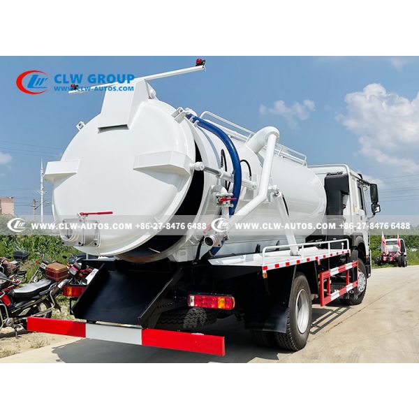 SINOTRUK HOWO Sewage Suction Truck Vacuum Suction Truck 12CBM For Sanitation