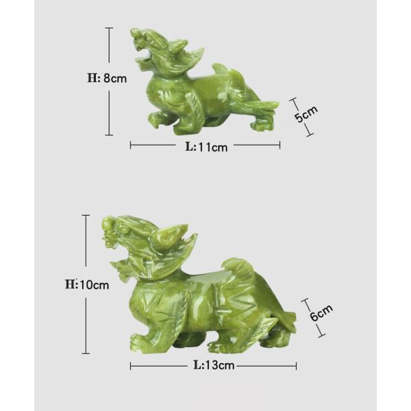 Regional Feature Pair Of Natural Jade Pixiu Home Office Feng Shui Jade Carving Crafts Jade Ornaments Feng Shui Pixiu
