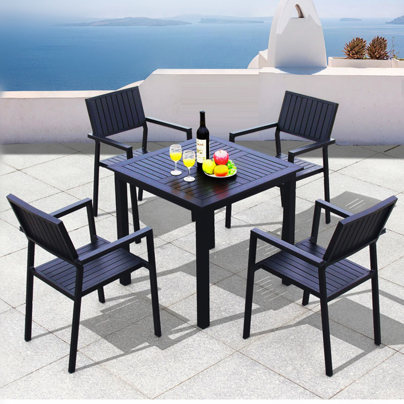 Powder Coated Outdoor Garden Tables and Chairs for Picnic Wine Table Furniture Set