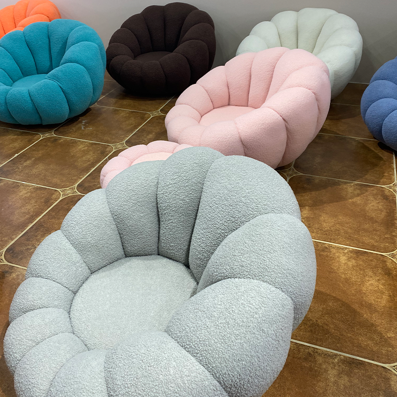 Modern Comfortable Bean Bag Sofa Chair Popular Pumpkin Single Sofa for Small Apartment for Balcony & Bedroom Use