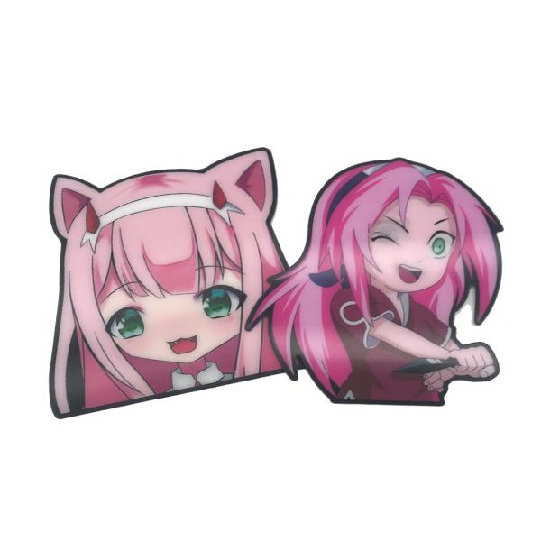 Hologram 3d Lenticular Wall Car Sticker Custom Cute 3d Anime Motion Stickers With Logo Waterproof Wallpaper Sticker