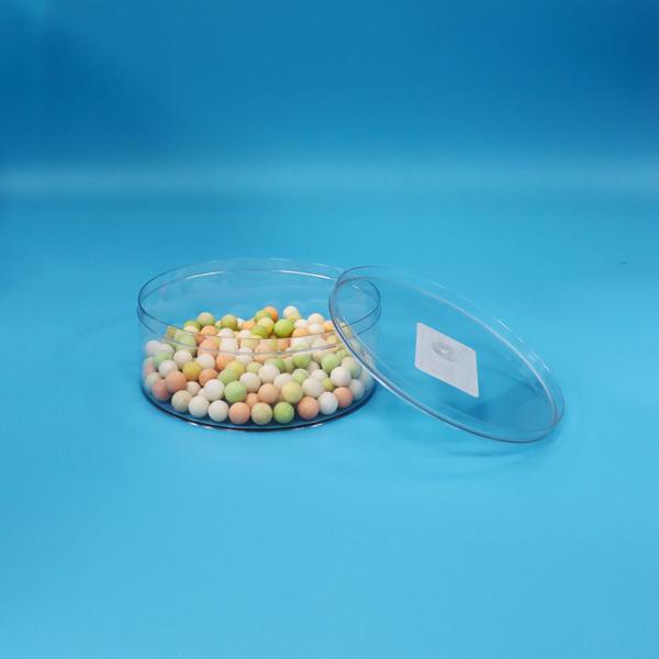 Biscuit Dried Fruit Candy Chocolate Candy Transparent Round Plastic Packaging Box