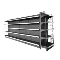 Magasin de détail Gondola à double face Étagères métalliques Étagères de supermarché
