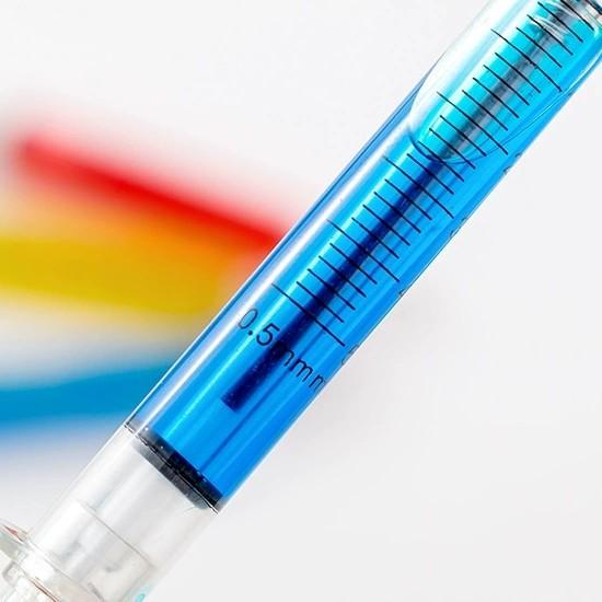 Creative Syringe Style Ballpoint Pen Colorful Oil Filling Plastic Ball Pen
