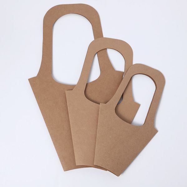 На заказ цвет Приемлемый Рукотворный цветоносец Букет Упаковка Kraft Paper Bag For Flower