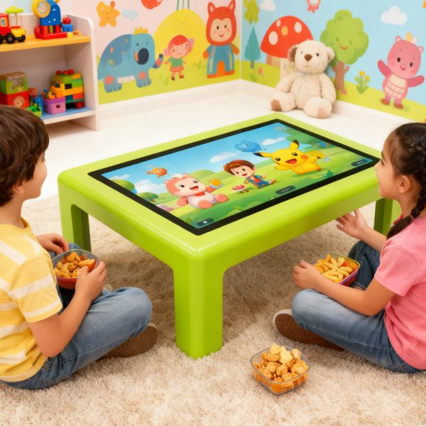 Table tactile interactive 43 pouces avec système d'exploitation Android 11, 4 Go de RAM et A55*4 1,9 GHz/Chipset personnalisé pour une utilisation en intérieur