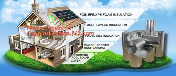 Aluminum foil coated with Tapem EPE foam for thermal insulation,Thermal break foil covered foam insulation board,bagease
