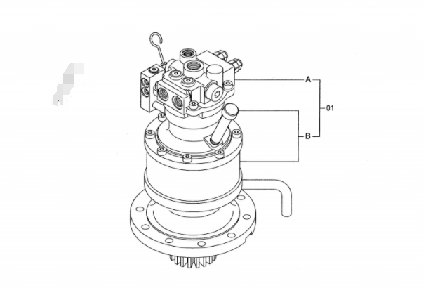 Коробки передач 4366700 уменьшения экскаватора EX75UR-5 первоначальные