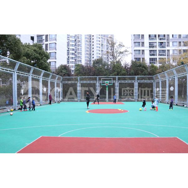 Outdoor Indoor Rubber Tennis Court , Anti Slip Basketball Rubber Flooring