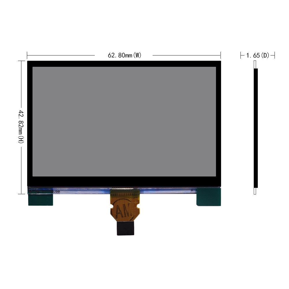 2.7 дюймовый трансфлективный солнечный свет читаемый, OLED дисплей 400x240, 10 штифтов SPI интерфейс